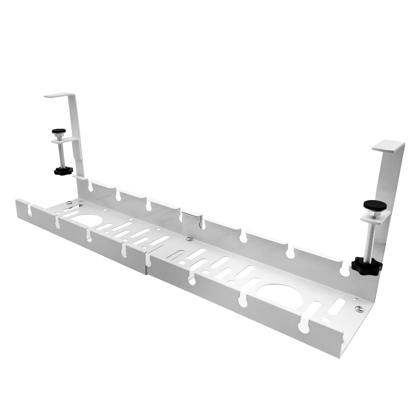 Clamp-On Extendable Under-Desk Cable Tray