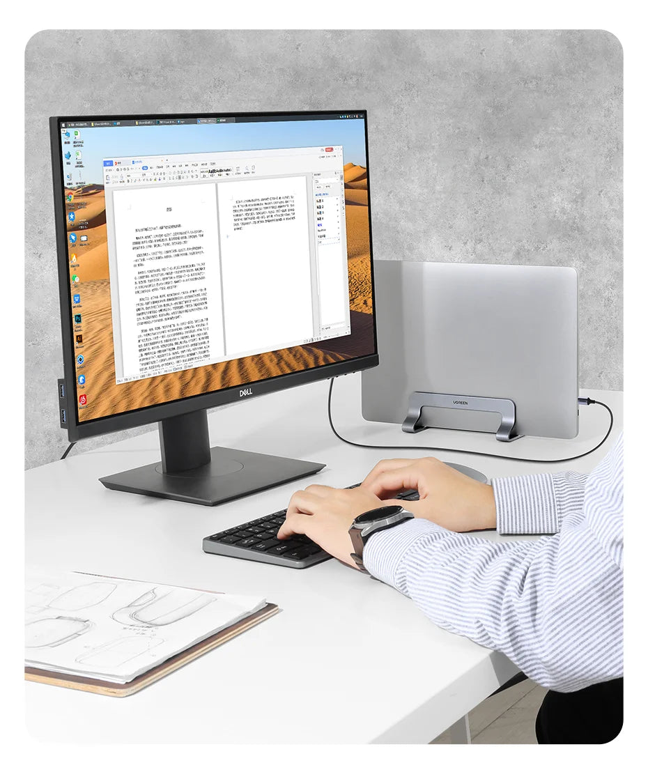 UGREEN Foldable Aluminum Vertical Laptop Stand