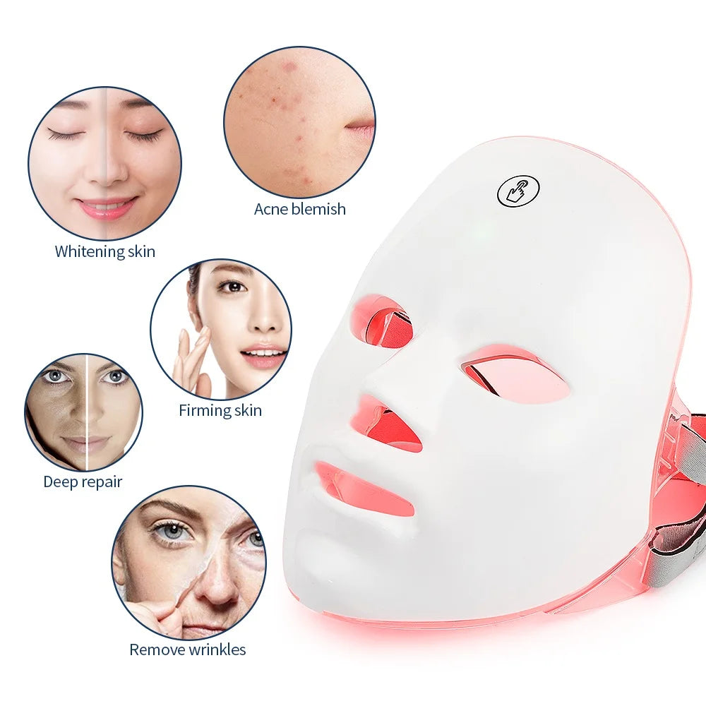 7-Color LED Face & Neck Rejuvenation Mask