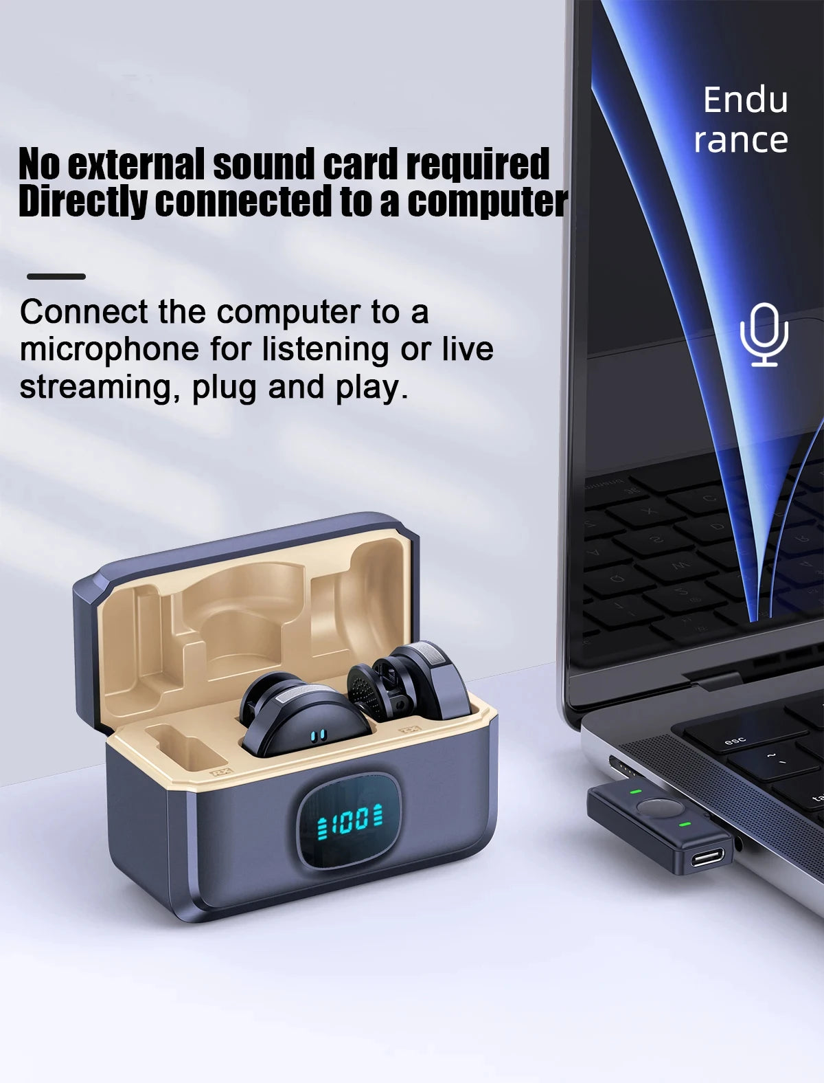 2.4GHz Wireless Magnetic Lavalier Microphone