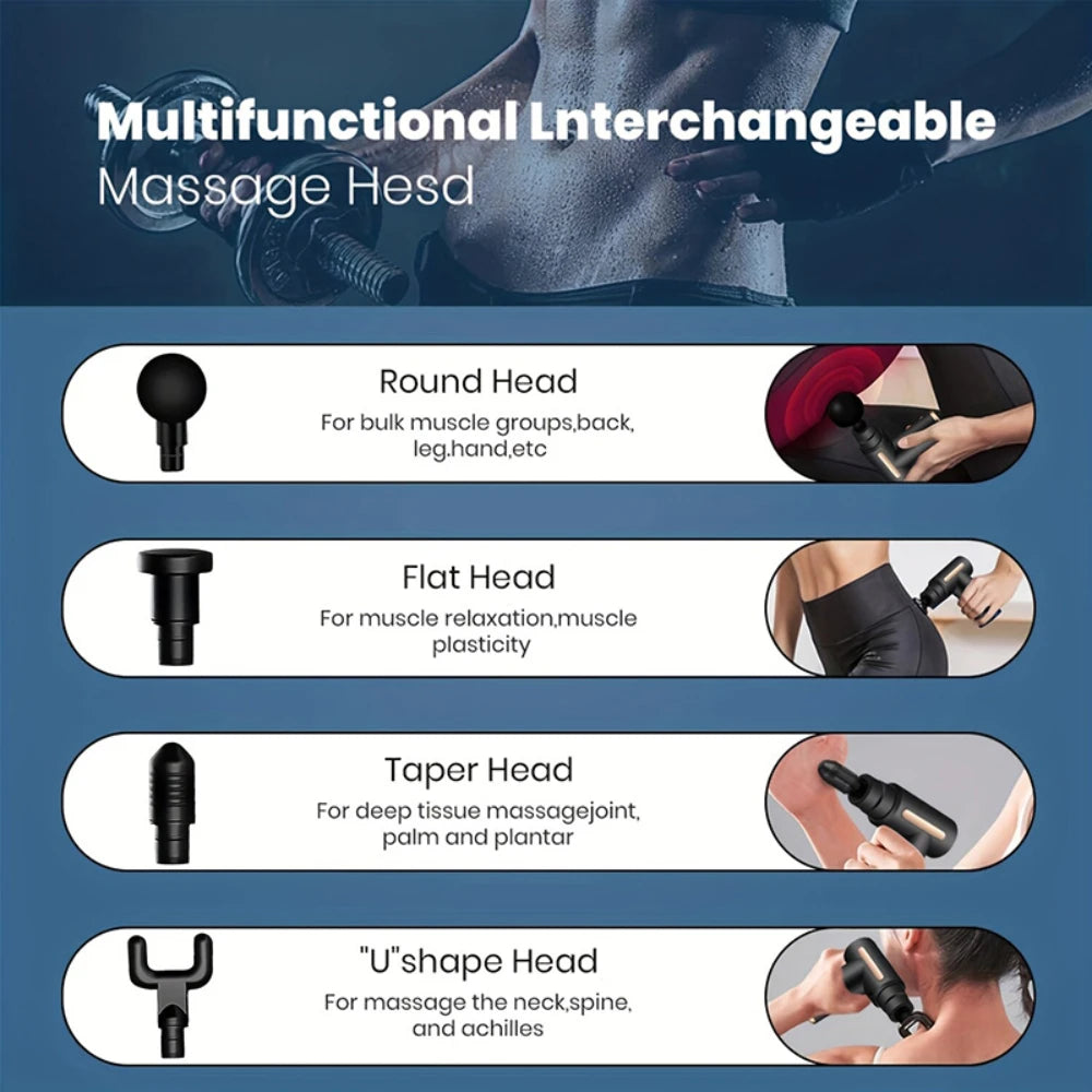 Portable Deep-Tissue Muscle Recovery Massage Gun