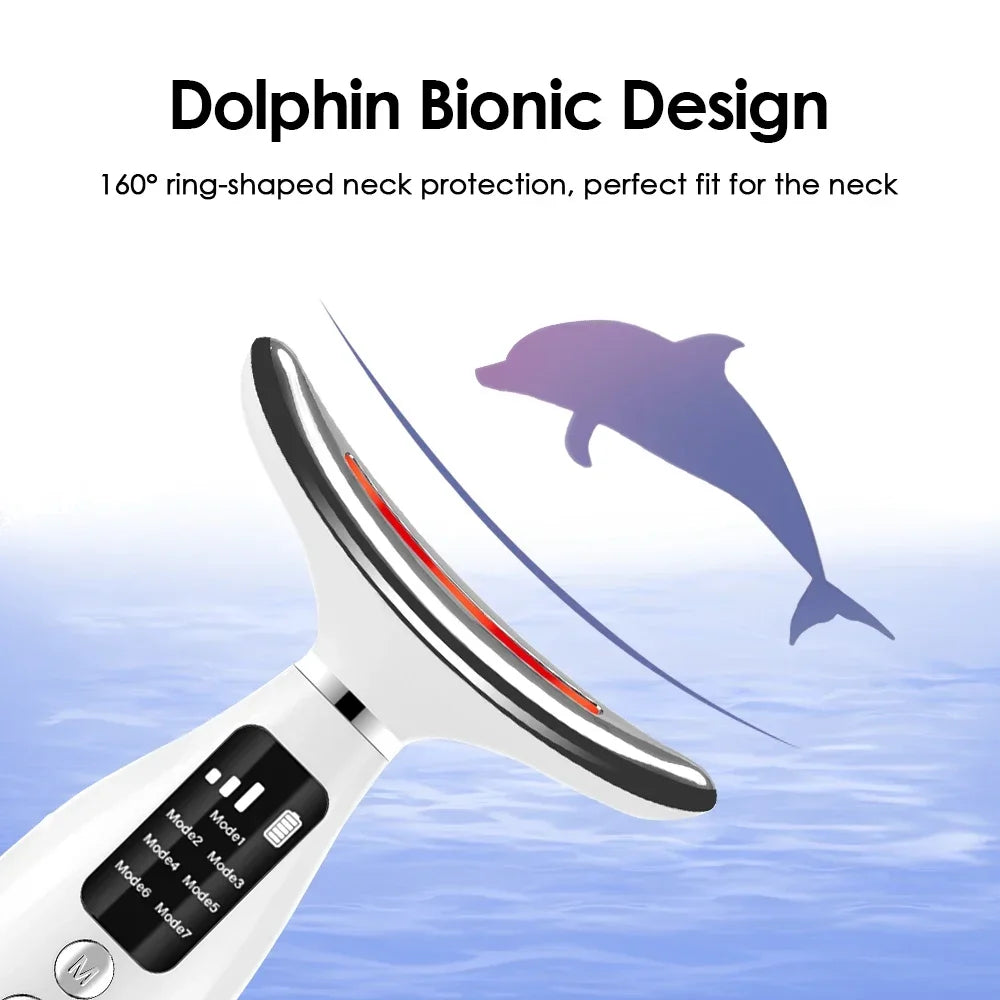 7-Color LED Face & Neck Lifting Massager