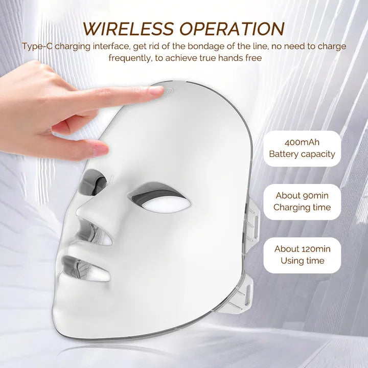 7-Color LED Face & Neck Rejuvenation Mask