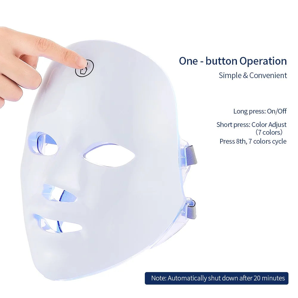 7-Color LED Face & Neck Rejuvenation Mask