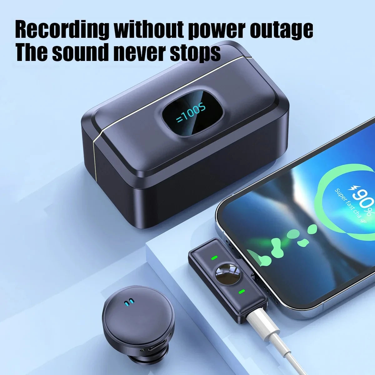 2.4GHz Wireless Magnetic Lavalier Microphone