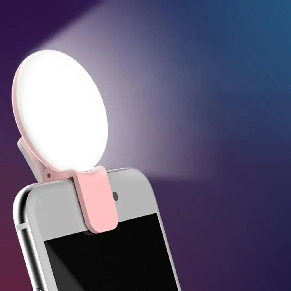 Portable 3-Level Clip-On Selfie Ring Light