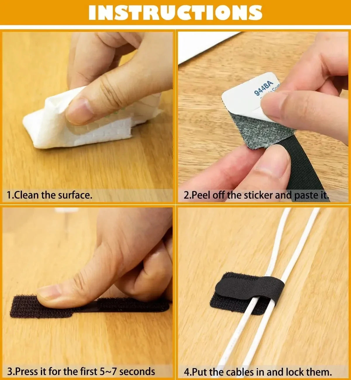 Reusable Nylon Cable Organizer Straps