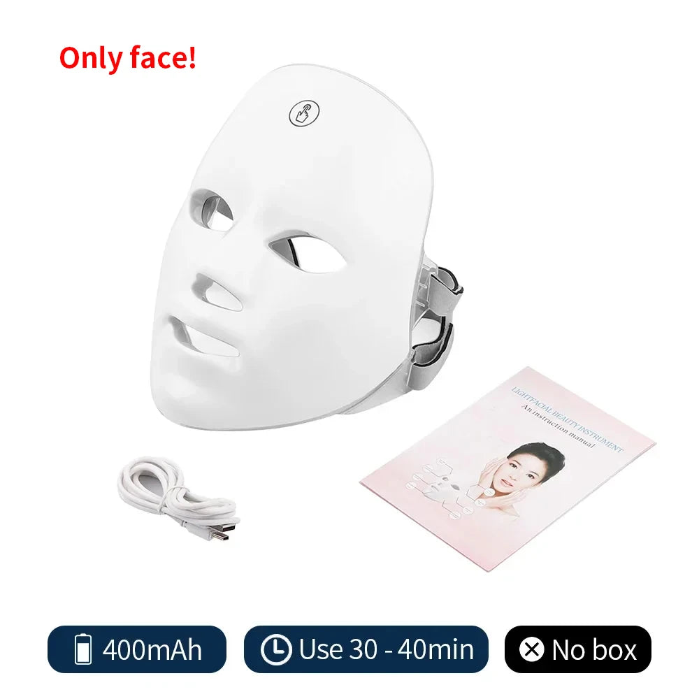 7-Color LED Face & Neck Rejuvenation Mask