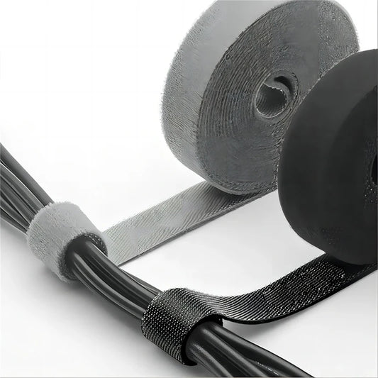 5M Reusable Hook-and-Loop Cable Organizer Roll