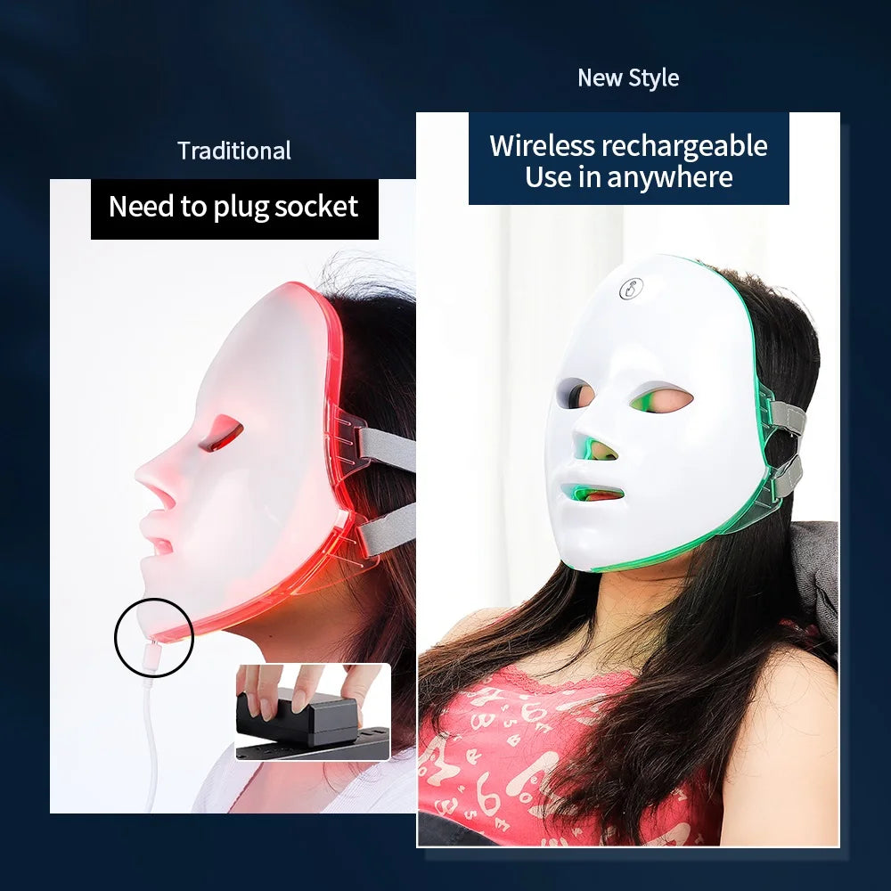 7-Color LED Face & Neck Rejuvenation Mask