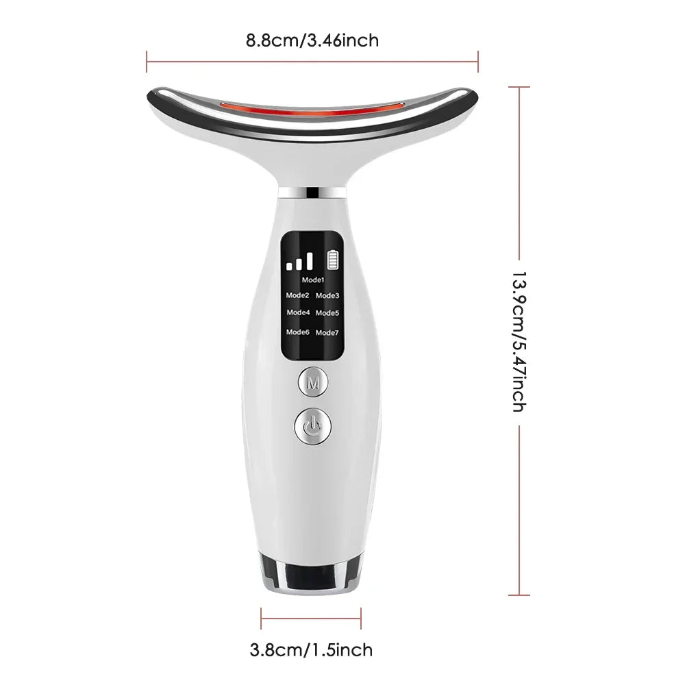 7-Color LED Face & Neck Lifting Massager