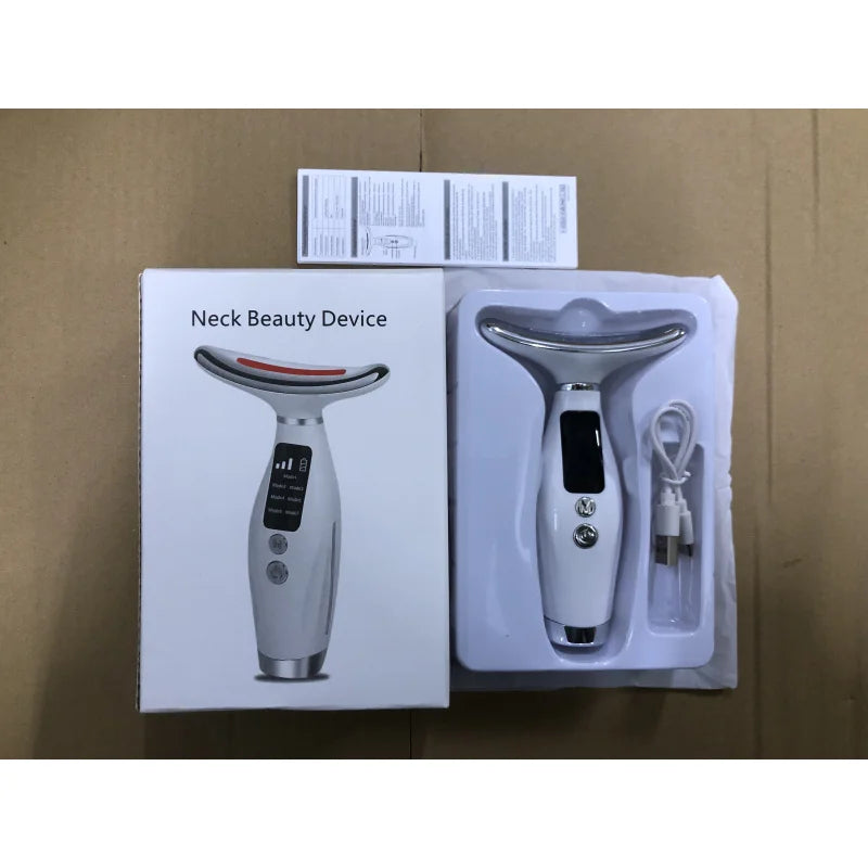7-Color LED Face & Neck Lifting Massager