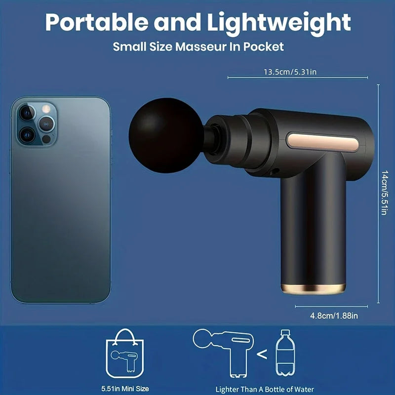 Portable Deep-Tissue Muscle Recovery Massage Gun