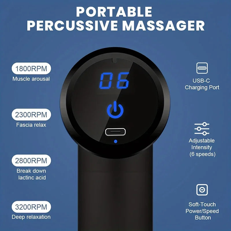 Portable Deep-Tissue Muscle Recovery Massage Gun