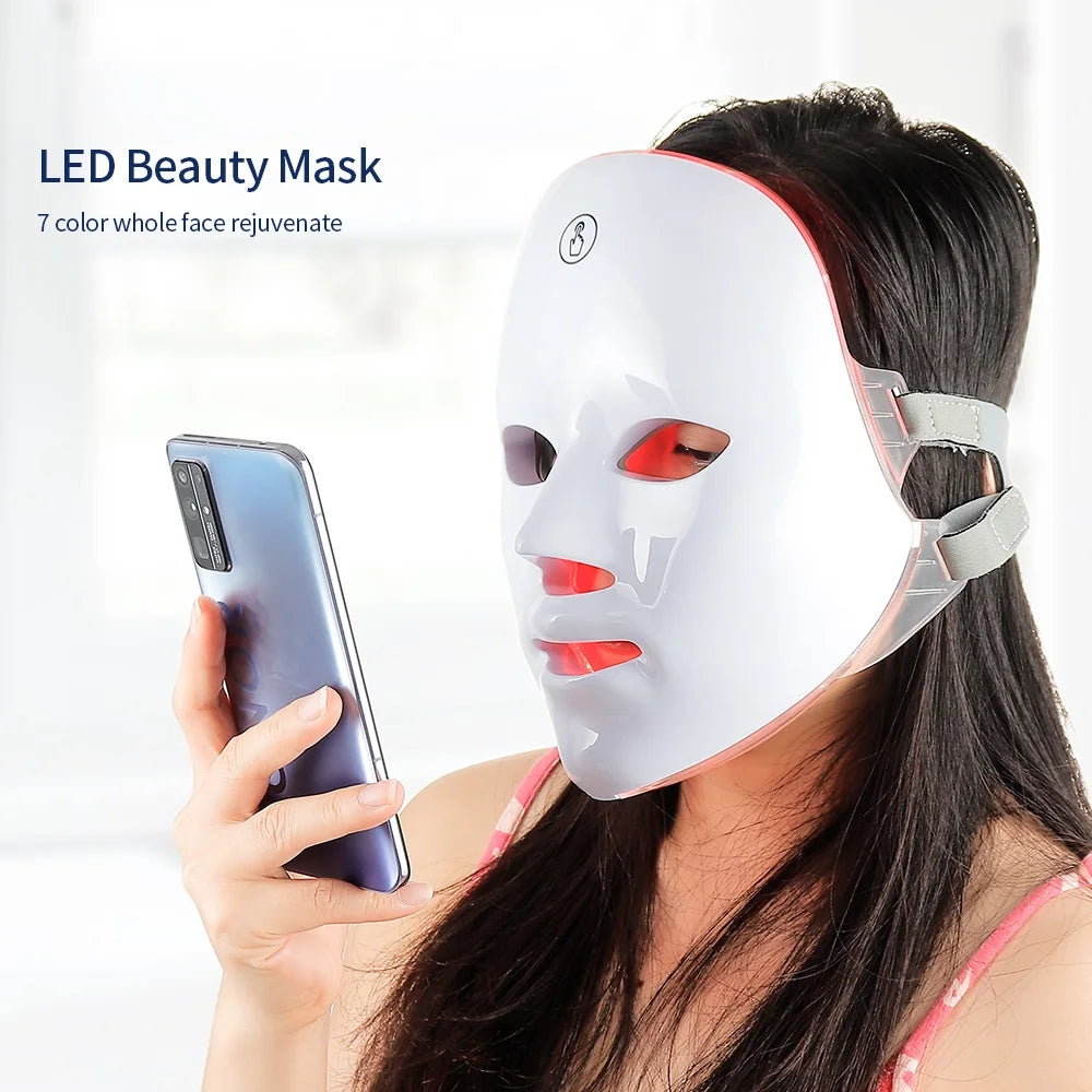 7-Color LED Face & Neck Rejuvenation Mask
